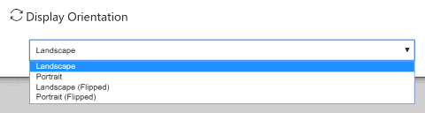 Display Orientation setting in the Device Portal Display Orientation setting in the Device Portal