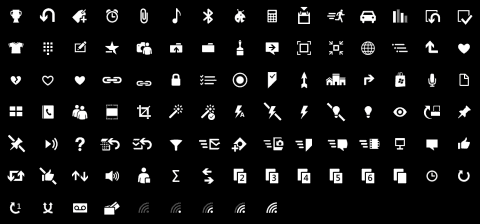 Windows Phone 8 Application Bar Icons